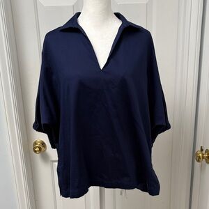 Emily McCarthy "Poppy" top Navy Blue size M
